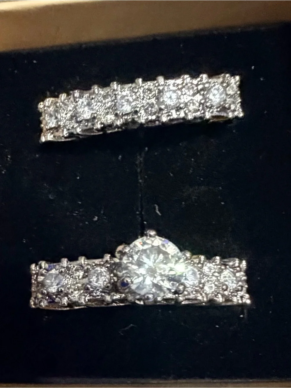 Moissanite Ring Set - Elegant Sparkle